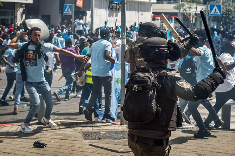 Беженцы из Эритреи устроили беспорядки в Тель-Авиве